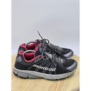Montrail Trail Running Shoes Hiking Sneakers Gray Mesh Fluid Foam Women Sz 7.5